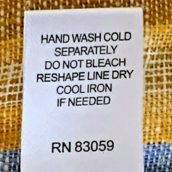 DREW "Beverly" Linen-Rayon Blend Striped Button-Up Ruffle Sleeve Top Sz M #231E - Picture 10 of 10